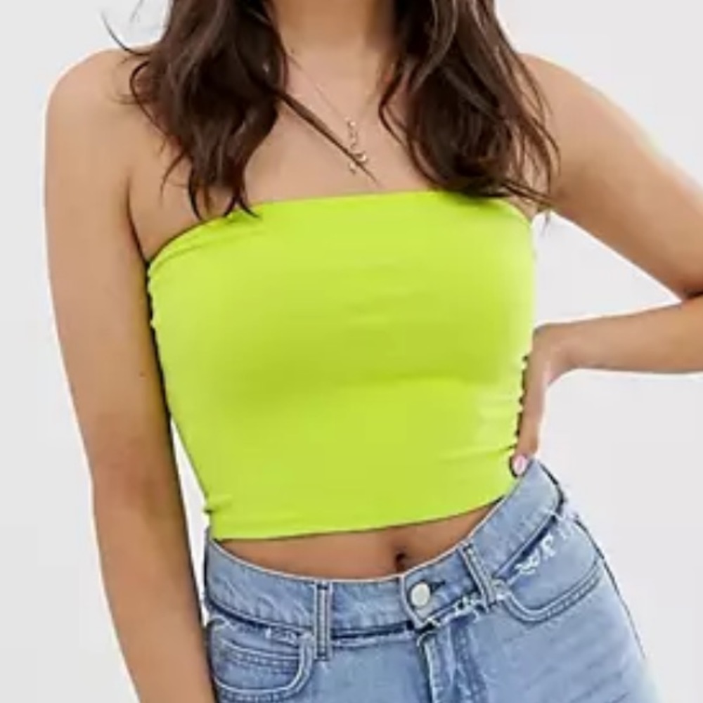 Neon Green Tube Top